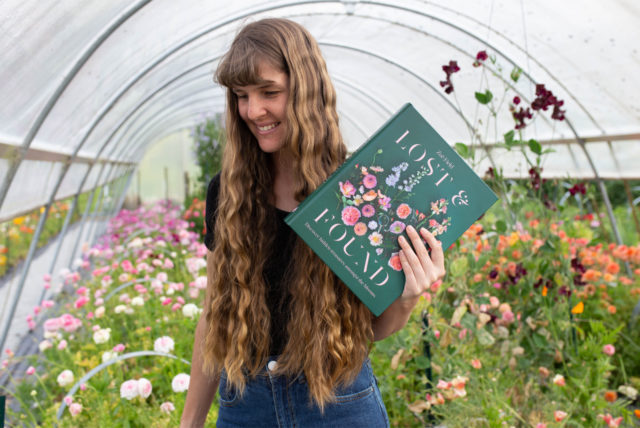 Zoe Field holding her new book, Lost & Found