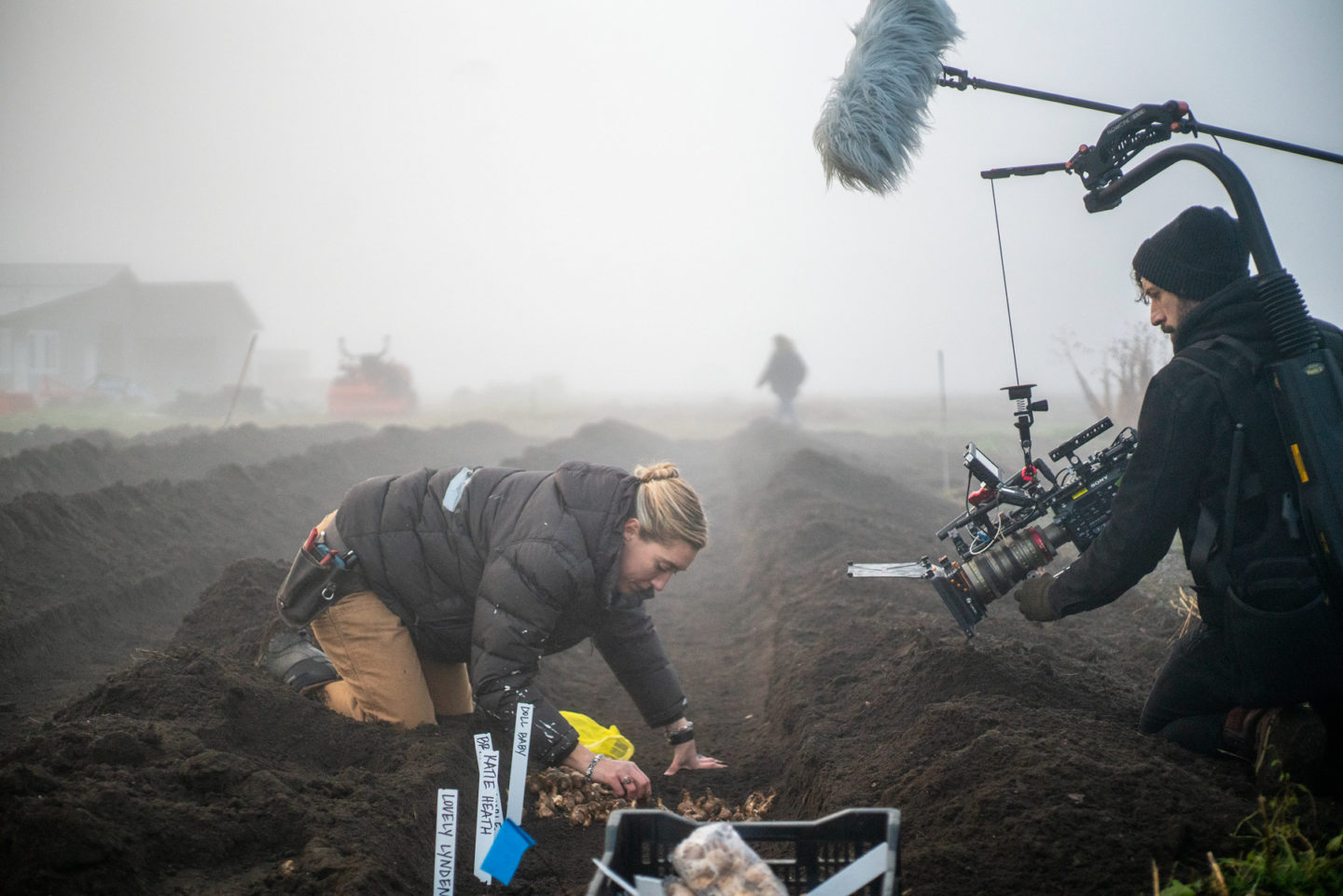 Filming bulb planting for the new Floret documentary on Magnolia network 