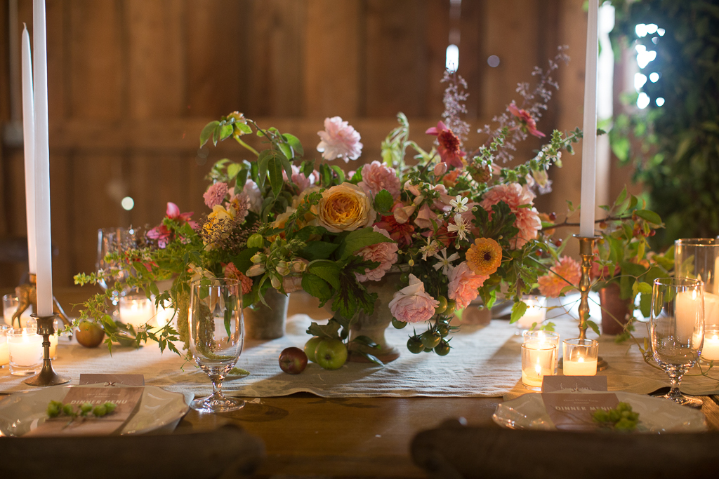 A beautiful flower arrangement at an on-farm Floret workshop