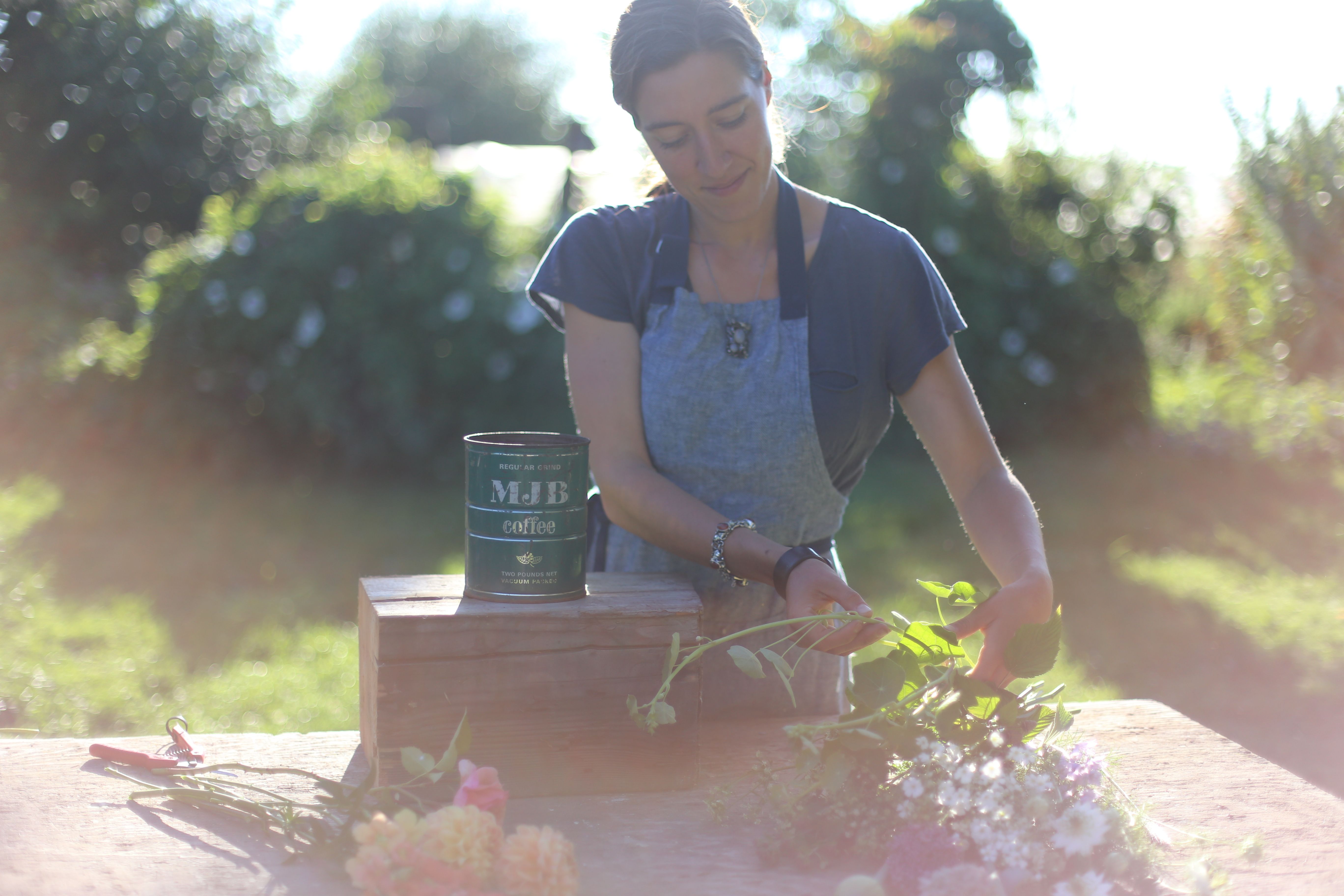 Erin Benzakein arranging flowers