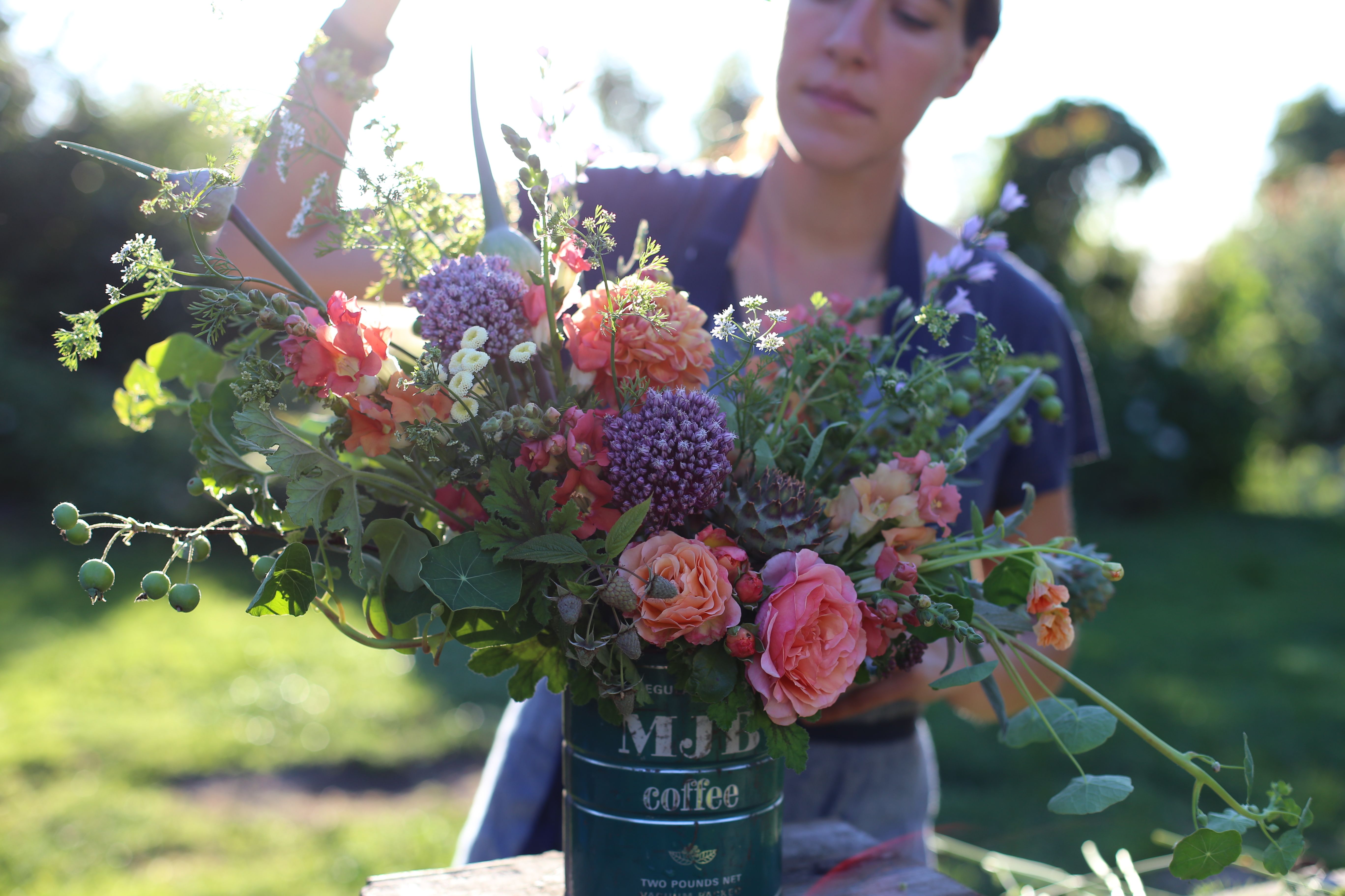 Erin Benzakein arranging flowers