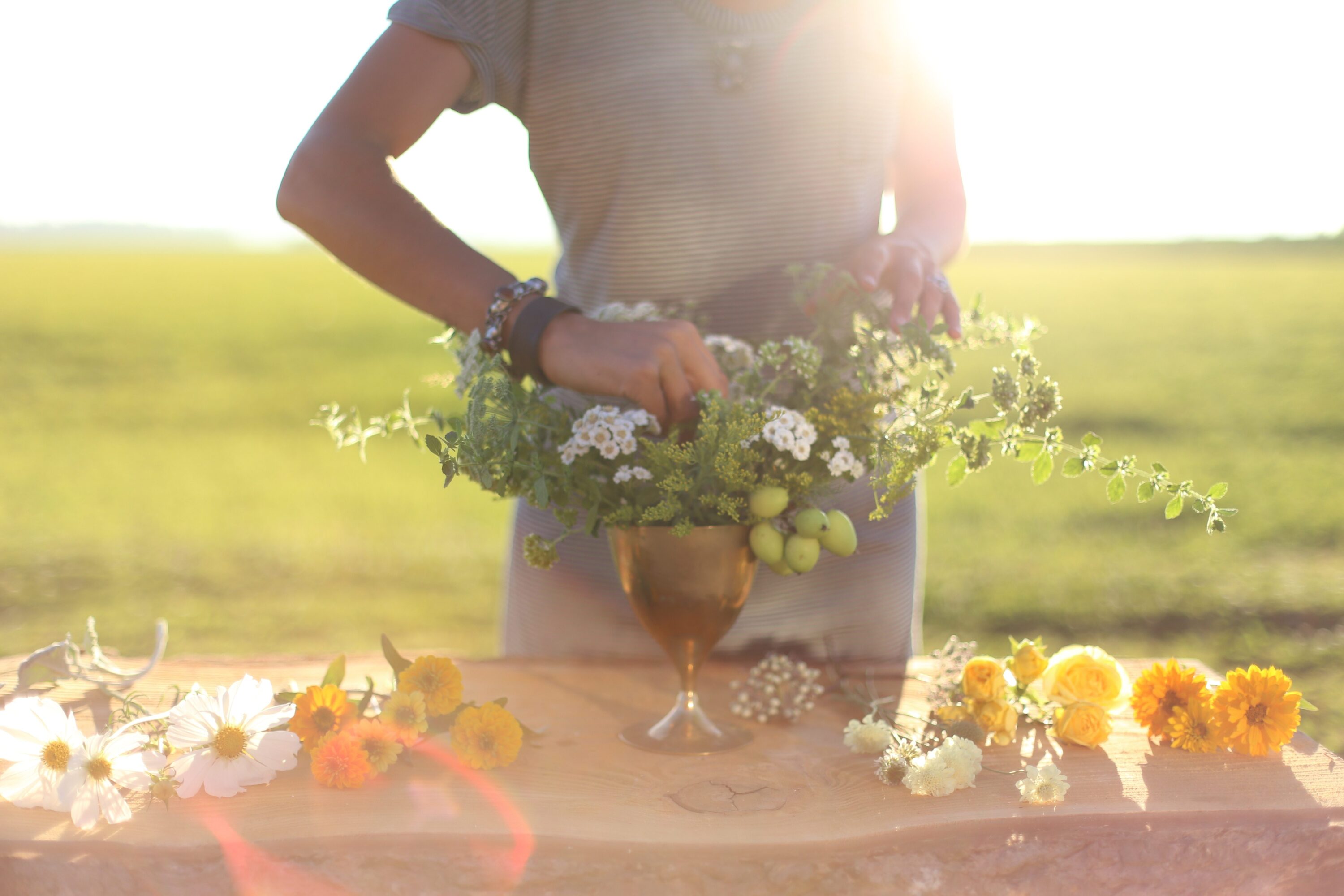 Erin Benzakein arranging flowers