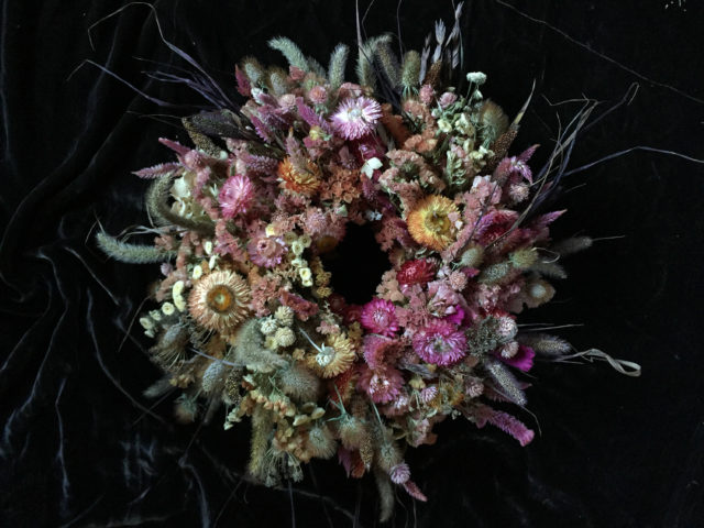 dried flower wreath